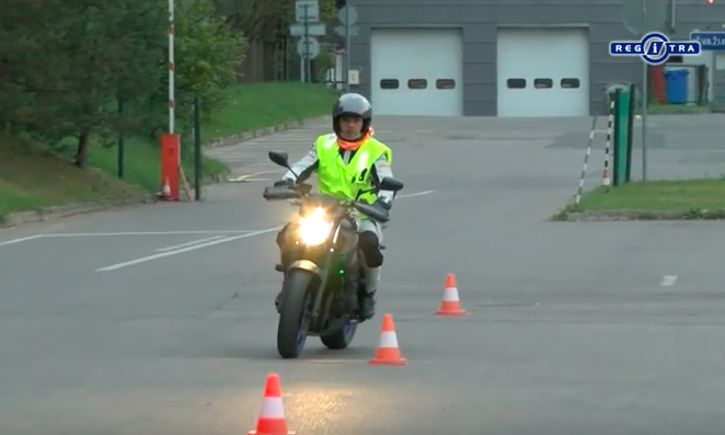 motociklo vairavimo egzaminas Regitra